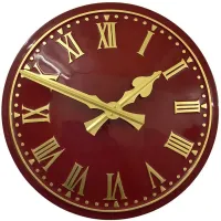 Runcorn Outdoor Clock Service red dial